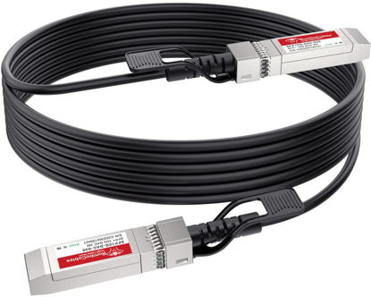 Picture of RamboCables DAC Cable, (16ft/5m) SFP+ DAC Cable, 10G SFP+ DAC Twinax Cable, Ethernet Copper Twinax DAC Cable for Cisco SFP-H10GB-CU5M, Length Options: 0.3m-7m