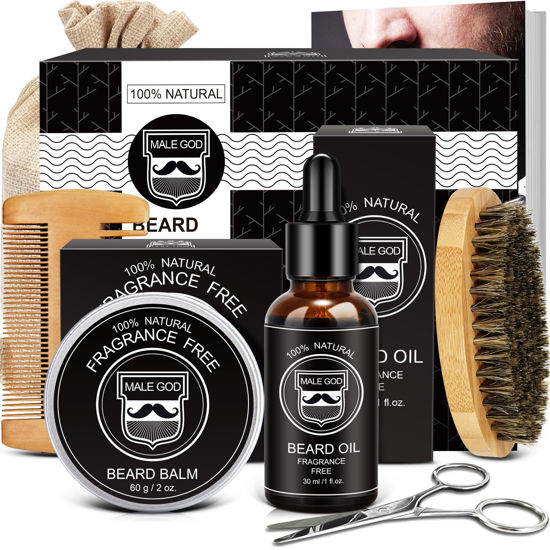 Picture of MALE GOD Gifts for Men, Beard Kit Gifts Set, Unique Gift Ideas for Him, Anniversary & Birthday Gifts for Men Dad Husband Boyfriend Brother Grandpa, Men Stocking Stuffers Christmas Gifts for Men