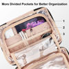Picture of Everfun Hanging Travel Toiletry Bag for Women Traveling With Leakproof Compartment Makeup Cosmetic Organizer Dopp Kit Travel Accessories Essentials Must Have