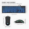 Picture of Rii Three Colors Backlit Business Keyboard,Gaming Keyboard and Mouse Combo,USB Wired Keyboard,RGB Optical Mouse for Gaming,Business Office