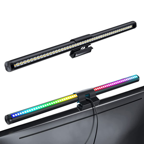 RGB Monitor Light bar for Computer and PC, Stepless Dimming Desk Lamp