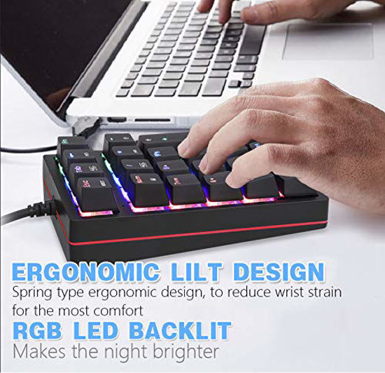 GetUSCart- MOTOSPEED Macro Mechanical Numeric Keypad USB Wired 21 Keys ...