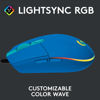 Picture of Logitech G203 Wired Gaming Mouse, 8,000 DPI, Rainbow Optical Effect LIGHTSYNC RGB, 6 Programmable Buttons, On-Board Memory, Screen Mapping, PC/Mac Computer and Laptop Compatible - Blue