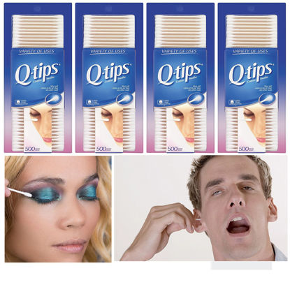 Picture of Q-tips Cotton Swabs 500 count 4 Pack