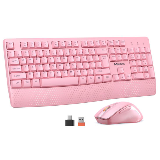 GetUSCart MEETION Wireless Keyboard and Mouse, Ergonomic Keyboard