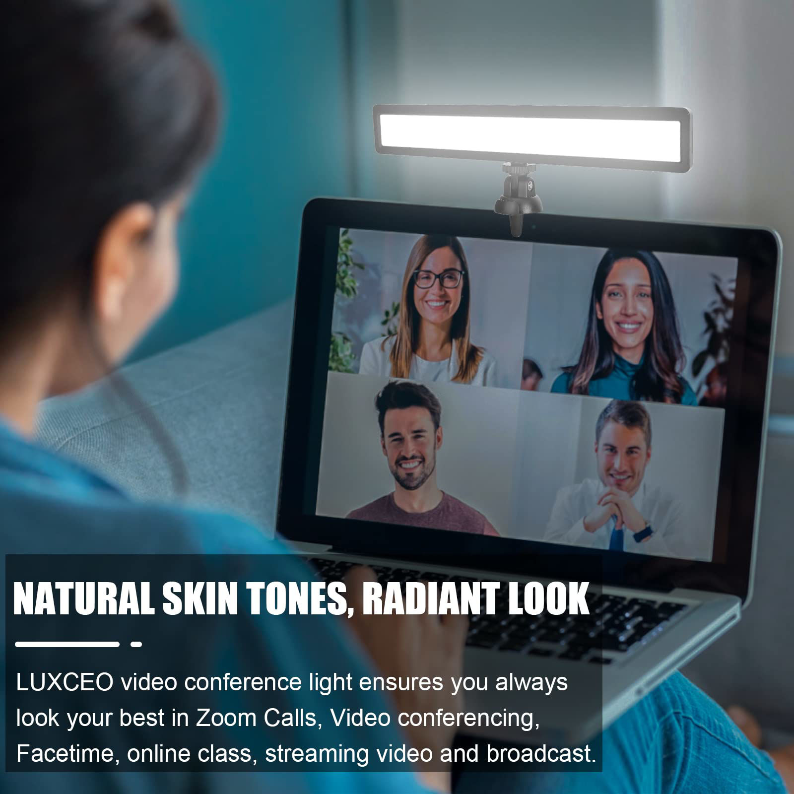 GetUSCart Video Conference Lighting, LUXCEO Zoom Light for Remote