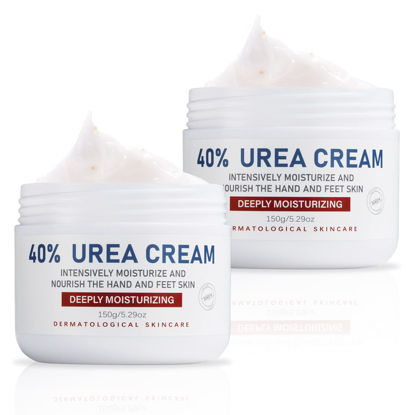 Picture of OUKEYA Urea Cream 40 Percent, Urea Foot Cream for Dry Cracked, 40 per Urea Lotion for Feet Maximum Strength (2 Packs)