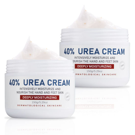 Picture of OUKEYA Urea Cream 40 Percent, Urea Foot Cream for Dry Cracked, 40 per Urea Lotion for Feet Maximum Strength (2 Packs)