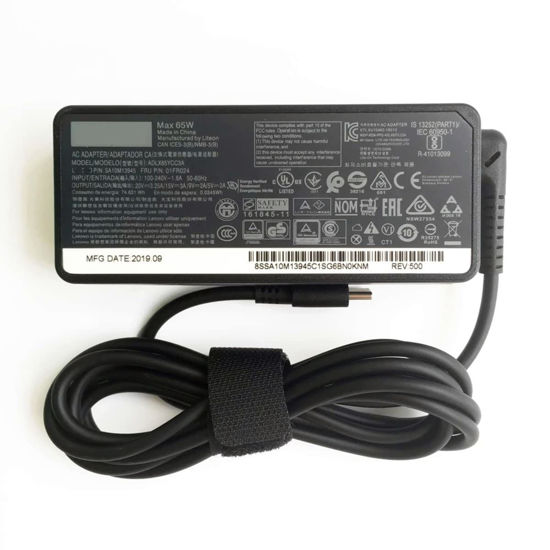 Picture of ThinkPad Charger for Lenovo ThinkPad E14 E15 L13 L15 E480 E495 E580 E585 L380 L390 T480S T580 T490S P52S P53S Yoga C740 C930 C940 720 920 Yoga 7 14itl5 15itl5 82bj ADLX65YDC2A ADLX65YCC2A
