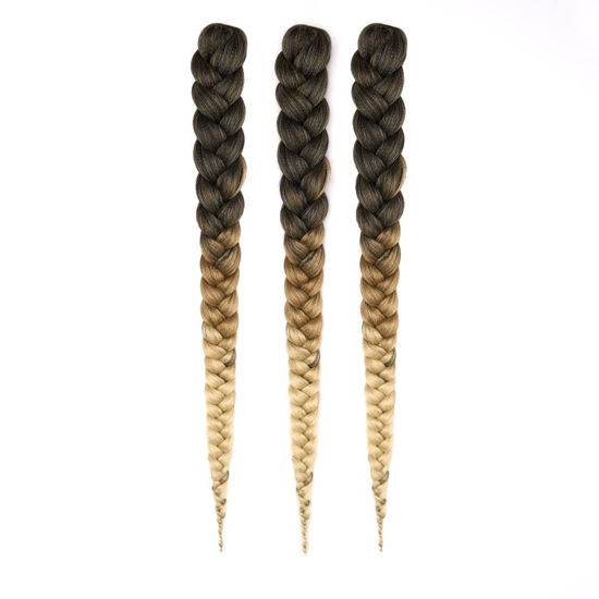 Picture of Dosso Beauty 3 Pack Hypoallergenic Pre-Stretched Braiding Hair, 28 Inches, Itch-Free, Fast Drying, Hot Water Set, Light-weight-85g, Ready To Use, Soft textured, Color-(#1B/27/613)