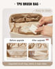 Picture of EACHY Travel Makeup Bag,Large Capacity Cosmetic Bags for Women,Waterproof Portable Pouch Open Flat Toiletry Bag Make up Organizer with Divider and Handle