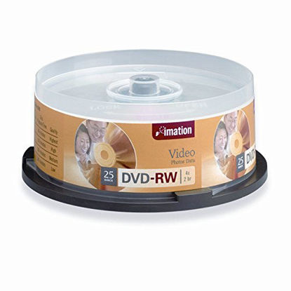 Picture of DVD-RW Discs, 4.7GB, 4x, Spindle, Silver, 25/Pack