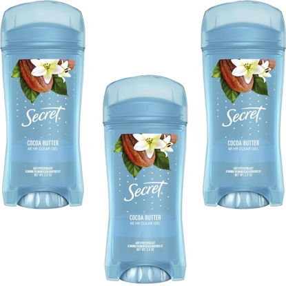 Picture of Secret Scent Expressions Antiperspirant Deodorant, Clear Gel, Cocoa Butter Kiss Scent 2.6 Oz (Pack of 3)