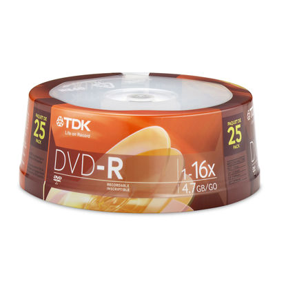 Picture of TDK 4.7GB 16x DVD-R (25-Pack Spindle ) (Discontinued by Manufacturer)