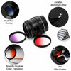 Picture of 52mm Graduated Color Filters Kit 9 Pieces Gradual Colour Lens Filter Kit Set Accessory for Canon Nikon Sony Pentax Olympus Fuji DSLR Camera + Lens Filter Pouch +Lens Cleaning Cloth