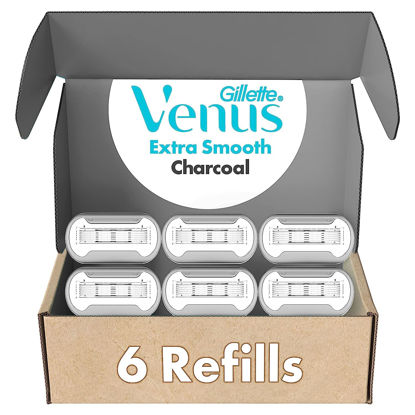 Picture of Gillette Venus Extra Smooth Charcoal Women's Razor Blade Refills, 6 Count