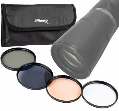 Picture of 105MM Ultimaxx Professional Four Piece HD DigitalFilter Kit (UV, CPL, ND9, Warming Filters) for Camera Lens with 105MM Filter Thread and Protective Filter Pouch