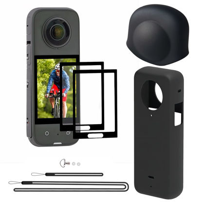 Picture of Screen Protectors, Silincone Case, Lens Cap,Lanyards for Insta 360 X3 Accessories
