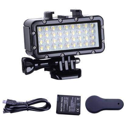 Picture of Suptig Diving Light High Power Dimmable Waterproof LED Video Light Fill Night Light Diving Underwater Light Waterproof 147ft for Gopro Hero 11 Hero 10 Hero 9 Hero 8 Hero 7 Hero 5/6/5S/4/3+Action Cam