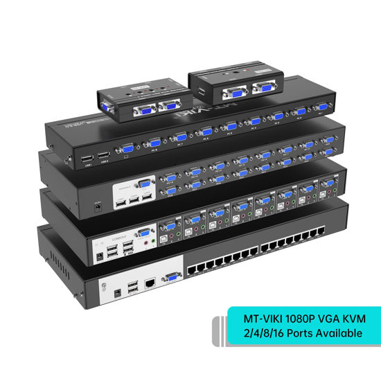 GetUSCart- KVM Switch VGA, MT-VIKI 4 Port KVM Switch for 4 Computers ...