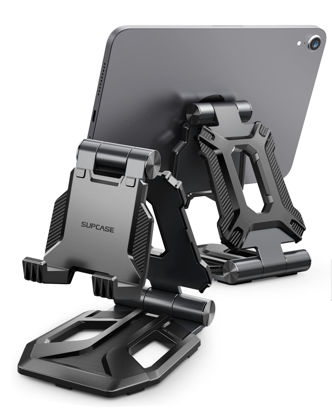 Picture of SUPCASE Adjustable iPad Stand, Foldable Tablet Stand Portable Desktop Holder Accessories, Compatible with iPad 10th generation iPad Pro and Air, iPhone, Samsung Galaxy, Surface and Kindle Fire Tablets