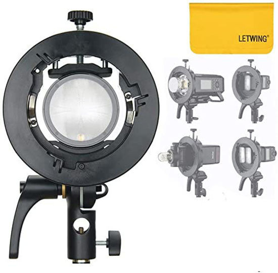 GetUSCart Godox S2 Speedlite Bracket Bowens Mount Flash Holder for