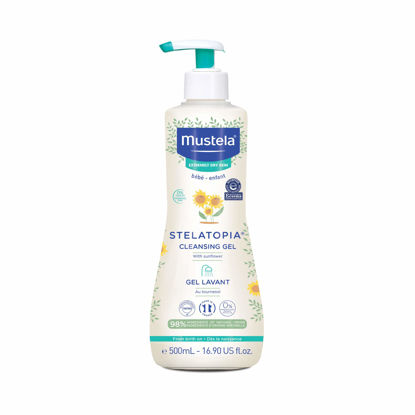 Picture of Mustela Stelatopia Eczema-Prone Skin Cleansing Gel - Baby Face & Body Wash with Natural Avocado & Sunflower Oil - Fragrance-Free & Tear Free - 16.9 fl. oz.