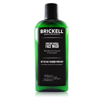 Picture of Brickell Men's Purifying Charcoal Face Wash for Men, Natural and Organic Daily Facial Cleanser, 8 Ounce, Scented