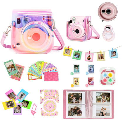 Picture of WOGOZAN Kit for Fujifilm Instax Mini 11 Accessories(Instax Mini 11 Case/Album for Mini 3-Inch Film/Selfie Mirror/Photo Frames/Photo Stickers & Others) (Transparent Symphony)