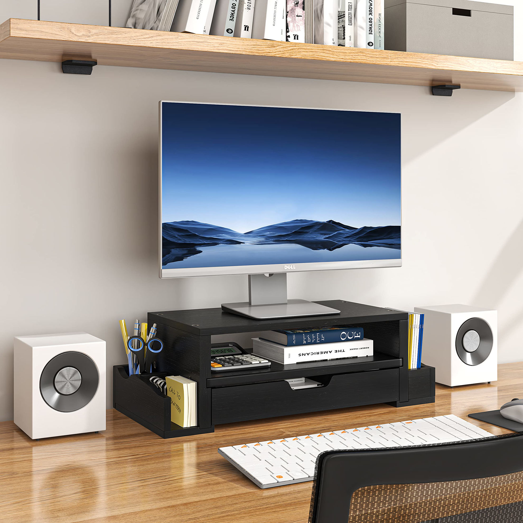 GetUSCart- Simple Trending Wooden Desk Monitor Stand Riser with ...