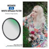 Picture of NEEWER 58mm Soft White Diffusion 1/4 Filter Mist Dreamy Cinematic Effect Filter, Ultra Slim Water Repellent Scratch Resistant 30 Layer Nano Coated HD Optical Glass for Video/Vlog/Portrait Photography