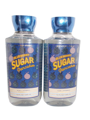 Picture of Bath & Body Works Blueberry Sugar Pancakes Shower Gel Gift Sets 10 Oz 2 Pack (Blueberry Pancakes) 20 ounces