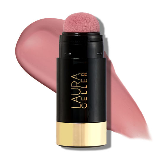 Picture of LAURA GELLER NEW YORK Serum Blush Tint - Practical Pink - Lightweight Liquid Blush - Weightless Watercolor Cheek Color - Hyaluronic Acid - Sheer Finish
