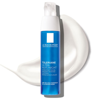Picture of La Roche-Posay Toleriane Dermallergo Night Cream for Face Intense Soothing Moisturizer with Vitamin E, Allergy Tested, for Sensitive Skin, Formerly Toleriane Ultra Night
