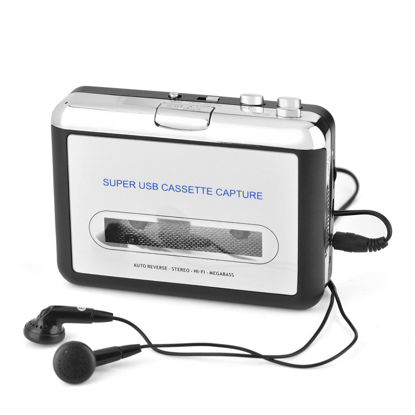 Picture of Zerone Cassette to MP3 Converter, USB Cassette Tape to MP3 CD PC Switcher with Headphones