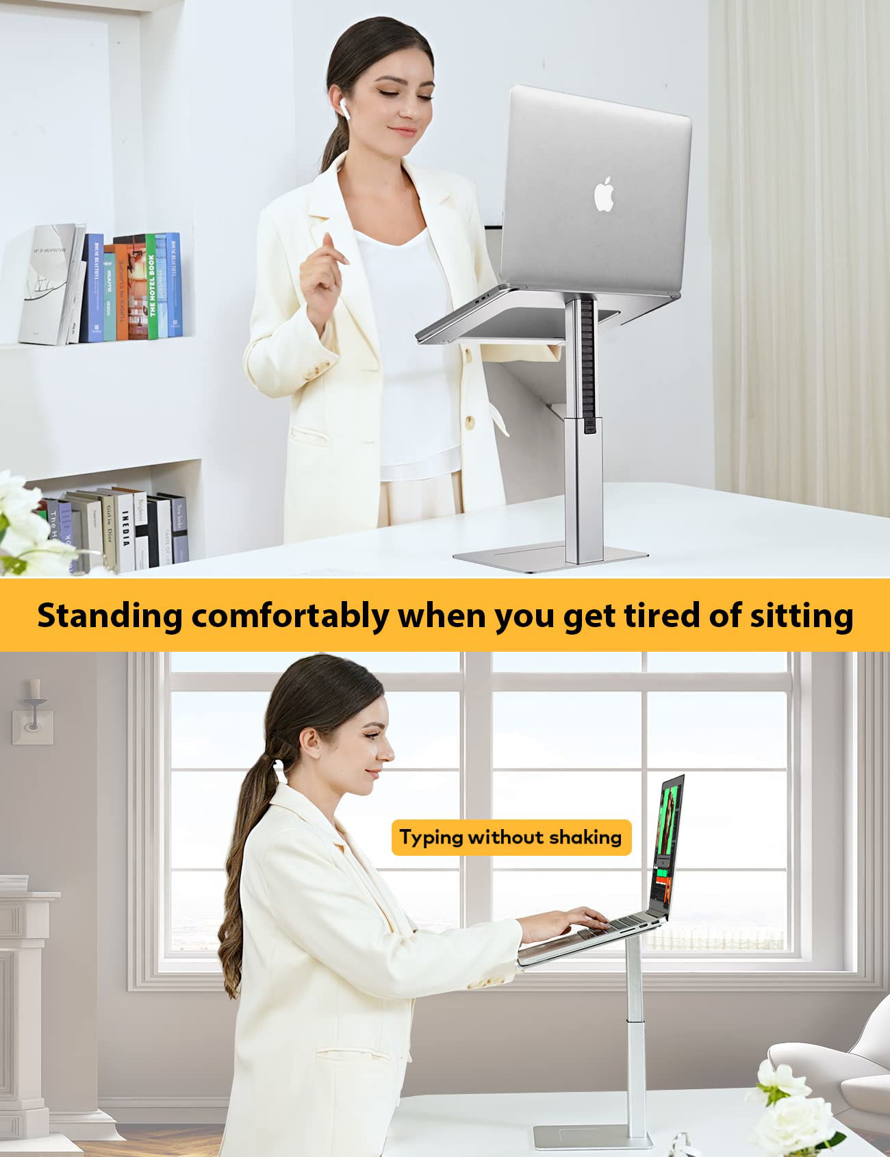 GetUSCart- DEEDRR Laptop Stand for Desk, Ergonomic Sitting and Standing ...