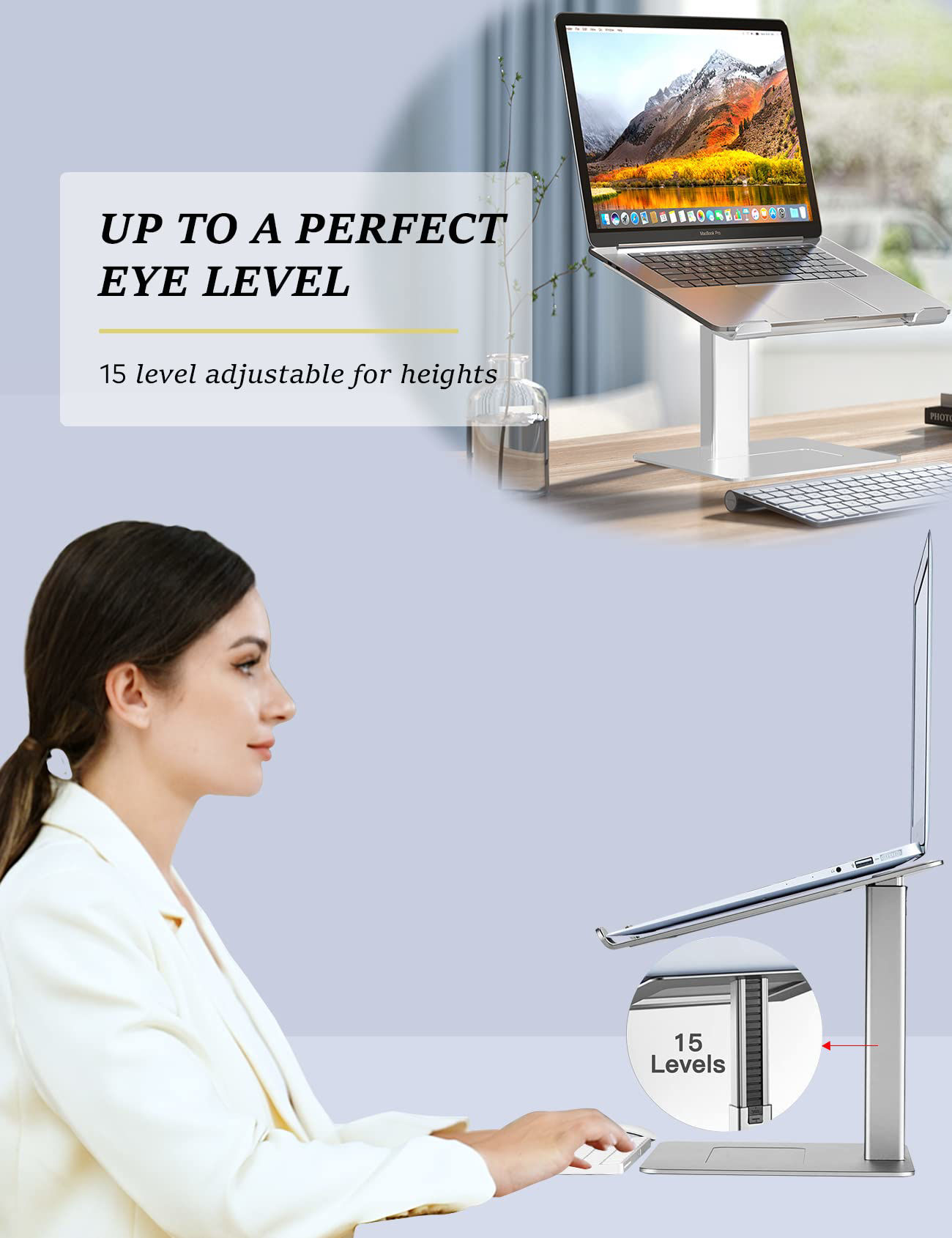 GetUSCart- DEEDRR Laptop Stand for Desk, Ergonomic Sitting and Standing ...