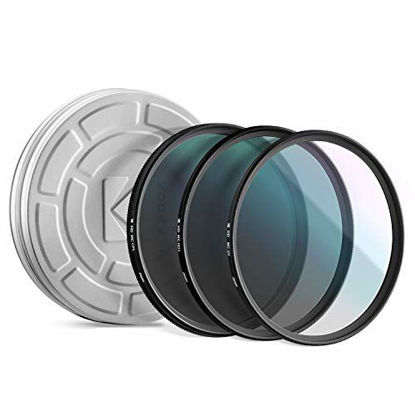 Picture of KODAK 86mm Filter Set Pack of 3 Premium UV, CPL & ND4 Filters for Various Photo-Enhancing Effects, Absorb Atmospheric Haze, Reduce Glare & Prevent Overexposure, Slim, Multi-Coated Glass & Mini Guide