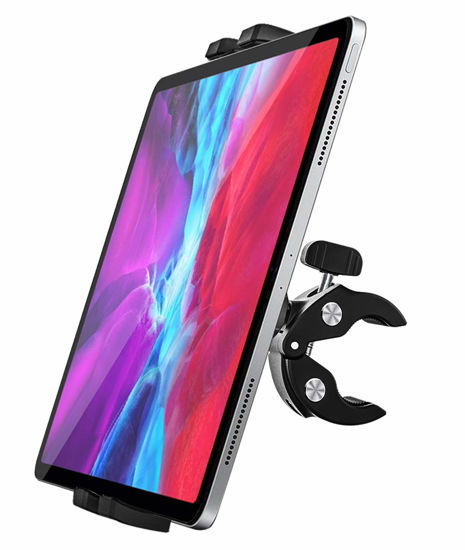 GetUSCart Bike Tablet Mount woleyi Motorcycle Bicycle Tablet Holder Cycling Handlebar Tablet Clamp with 360 Rotation for iPad Pro Air Mini iPhone Samsung Galaxy Tabs More 4 11 Cellphones and Tablets