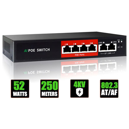 STEAMEMO 11-Port Ethernet Unmanaged PoE Switch, 8 PoE+ Ports@100W, 2  Gigabit Uplinks, 1*1.25G SFP Port, 250m Extend Mode, Fanless Sturdy Metal  ,Plug
