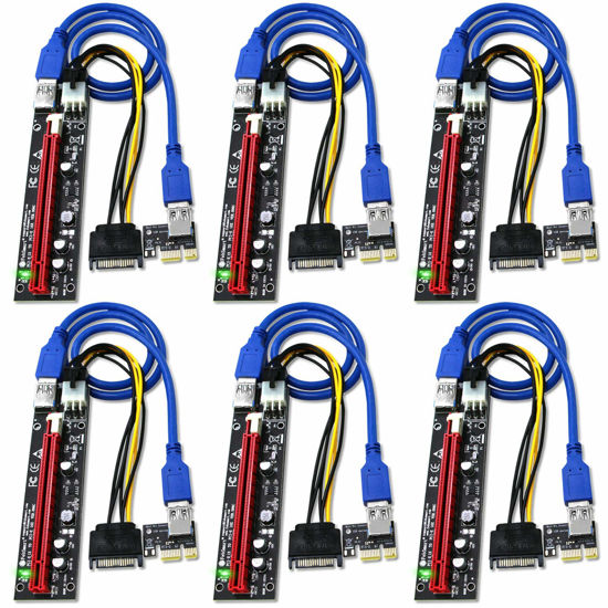 GetUSCart- FebSmart GPU Riser for Ethereum Mining Rigs, PCIE Risers for ...