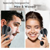 Picture of Facial Cleansing Brush, Electric Face Scrubber Rechargeable Exfoliator IPX-7 Waterproof Rotating Cleanser for Exfoliating, Massaging and Deep Cleansing for Women & Men with 4 Brush Heads Black