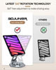 Picture of SOJUNER Swivel Tablet Stand, Tablet Holder for iPad with 360 Rotating Base, Aluminum Foldable Desktop Stand Holder Compatible with All Tablet Such as iPad Pro 12.9,11,10.5,9.7, Grey