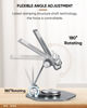 Picture of SOJUNER Swivel Tablet Stand, Tablet Holder for iPad with 360 Rotating Base, Aluminum Foldable Desktop Stand Holder Compatible with All Tablet Such as iPad Pro 12.9,11,10.5,9.7, Grey