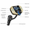 Picture of (Upgraded Version) Sumind Car Bluetooth FM Transmitter, Wireless Radio Adapter Hands-Free Kit with 1.7 Inch Display, QC3.0 and Smart 2.4A USB Ports, AUX Output, TF Card Mp3 Player(Golden)