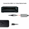 Picture of Reiyin DA-03 USB-C DAC Audio Converter 192kHz 24bit Toslink Optical 3.5mm AUX Output External Sound Card