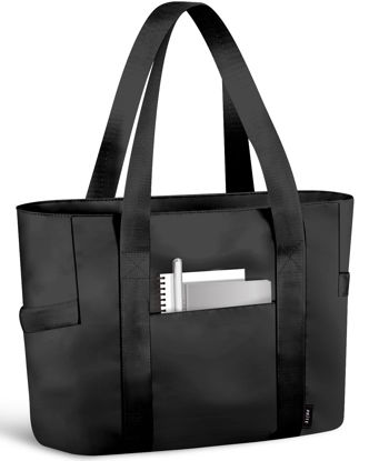 Picture of Prite Tote Bag for Women Weekender Bag with Laptop Compartment for Work Nurse School Travel Gym (Black)