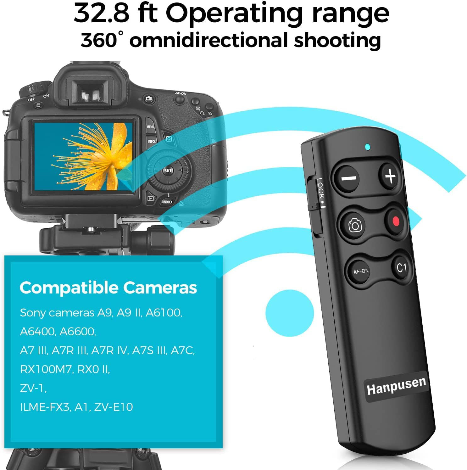 GetUSCart Bluetooth Wireless Shutter Release for Sony A7IV A7III