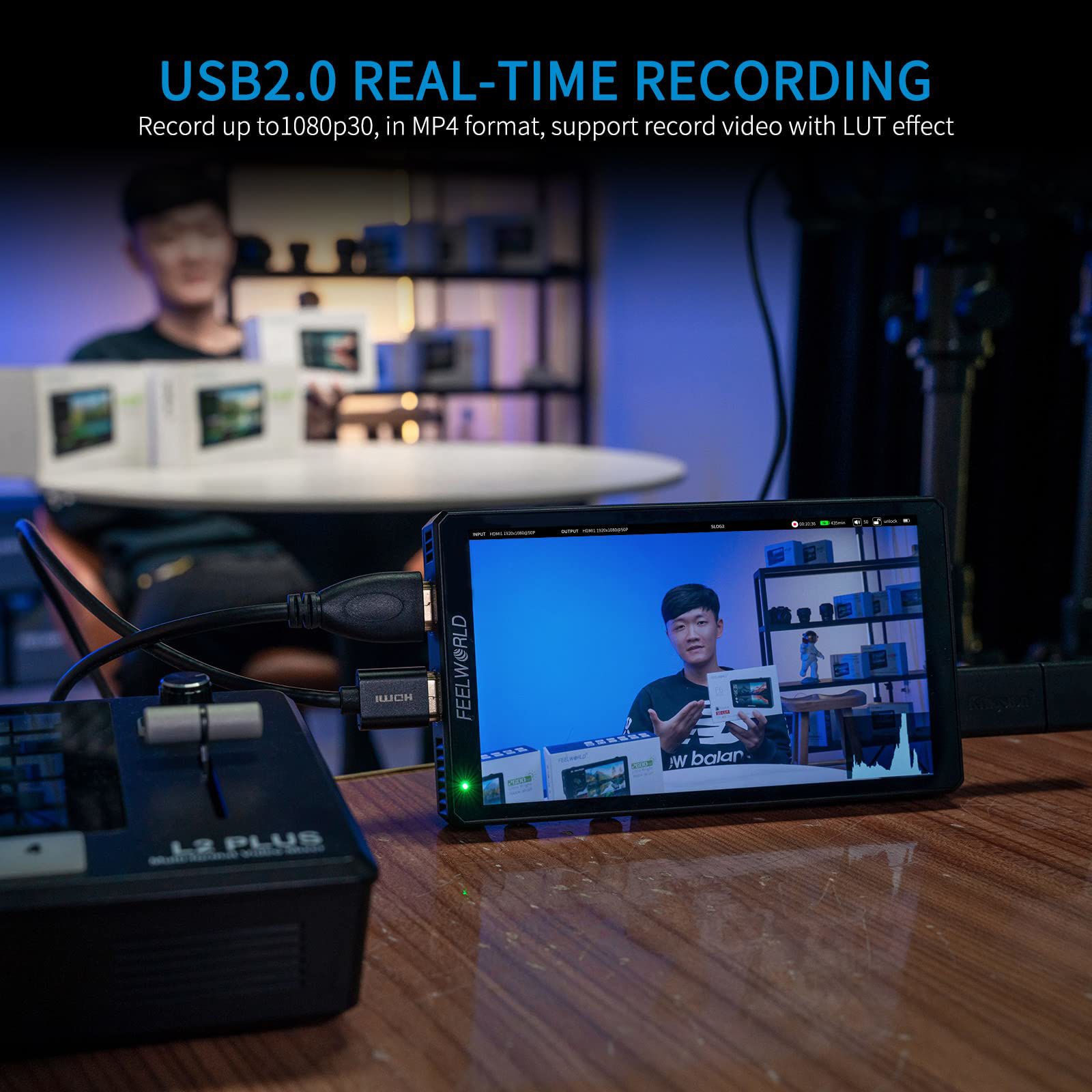 GetUSCart- FEELWORLD CUT6 6 Inch Recording Monitor Field Camera DSLR ...