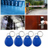 Picture of New RFID Proximity ID Card Key for Access Control (Blue), Read Key Keyfobs Keychains for Door Access Control, Pack of 100 (ID Card Only Read)